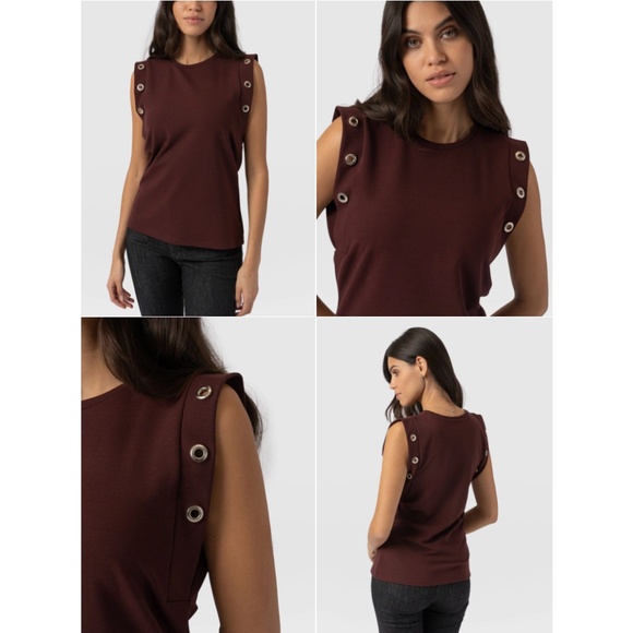 Saint + Sofia Rowan Tee - Black - Molten. Size S - Picture 9 of 9